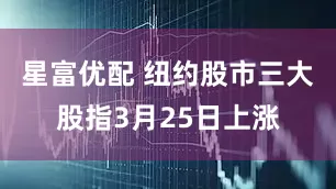 星富优配 纽约股市三大股指3月25日上涨